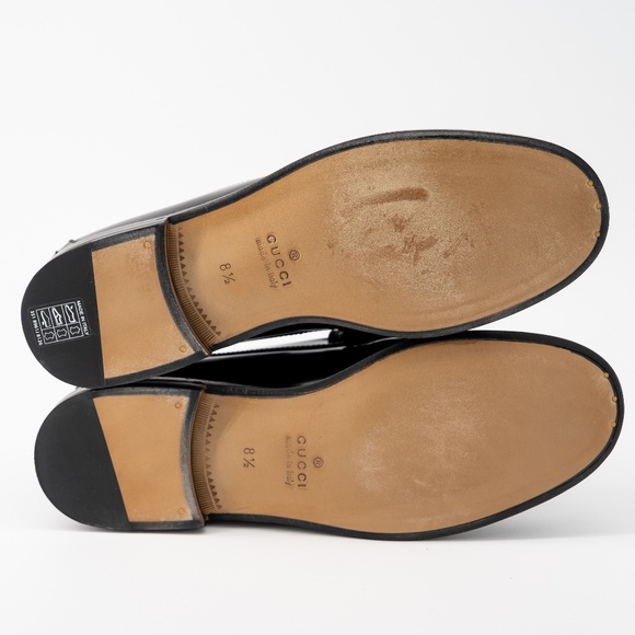 size 8.5G - Gucci Black Leather Loafers GG Interlocking main image 6